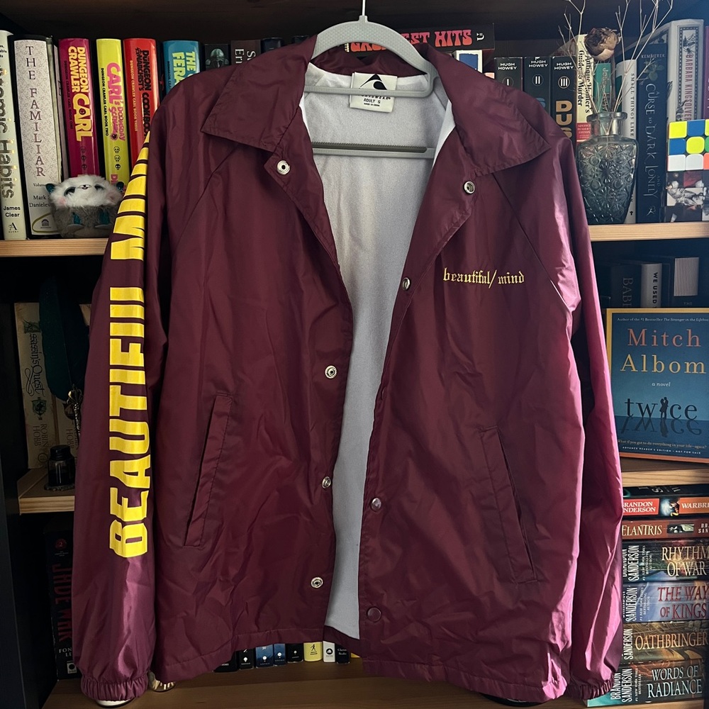 BEAUTIFUL MIND maroon jacket